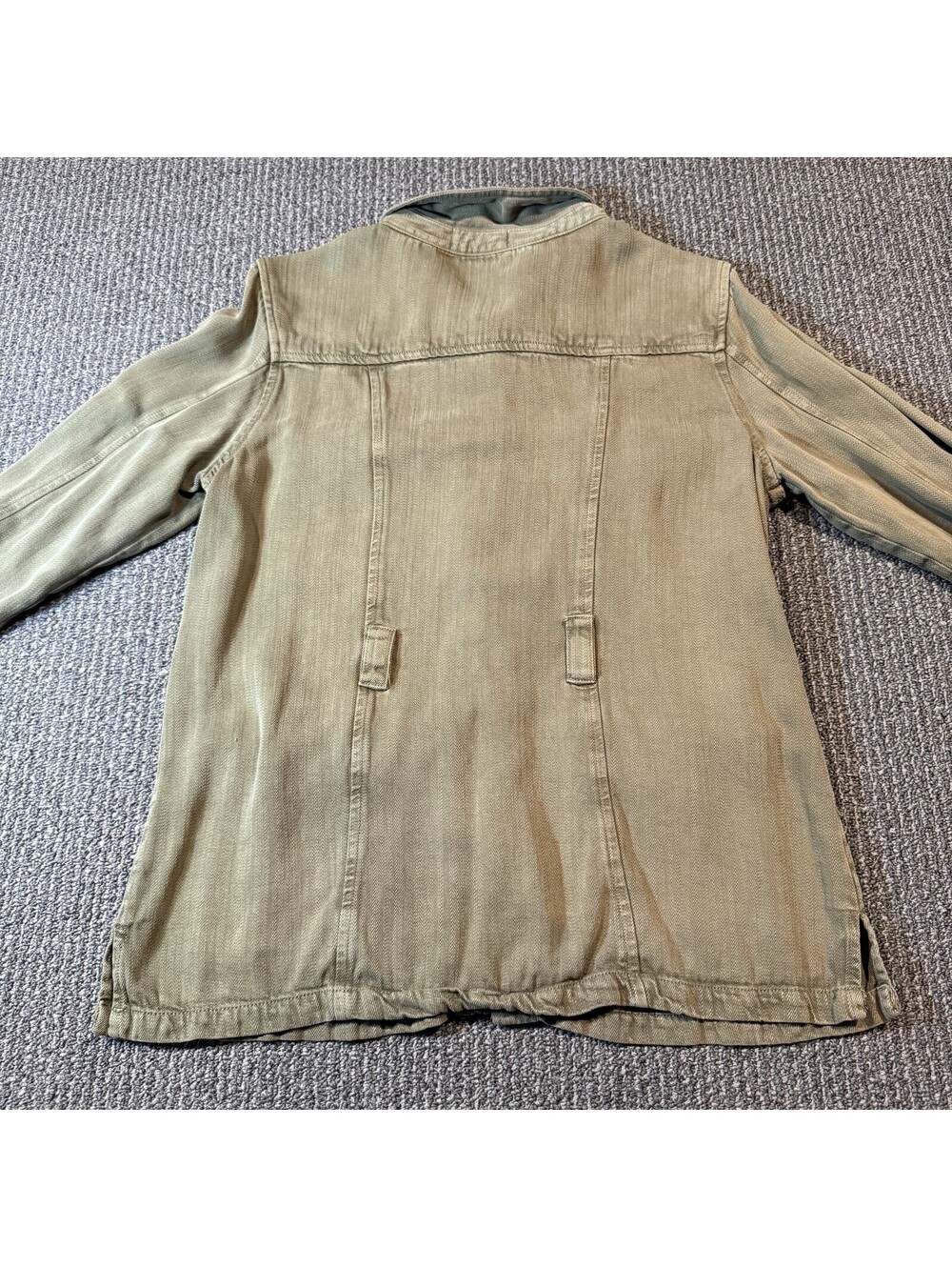 Altar’d State Anthropologie Army Green Tie Utility Jacket Medium Missing Belt - Picture 6 of 7